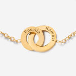 Miniatura de Pulsera de Mujer Aros Cruzados con Nombres personalizados