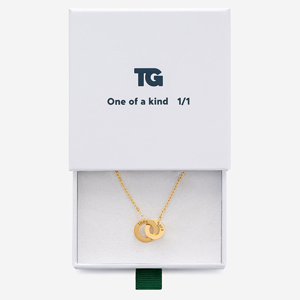 Pulsera de Mujer Aros Cruzados con Nombres personalizados