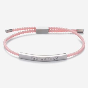 Pulsera de mujer trenzada con texto personalizado