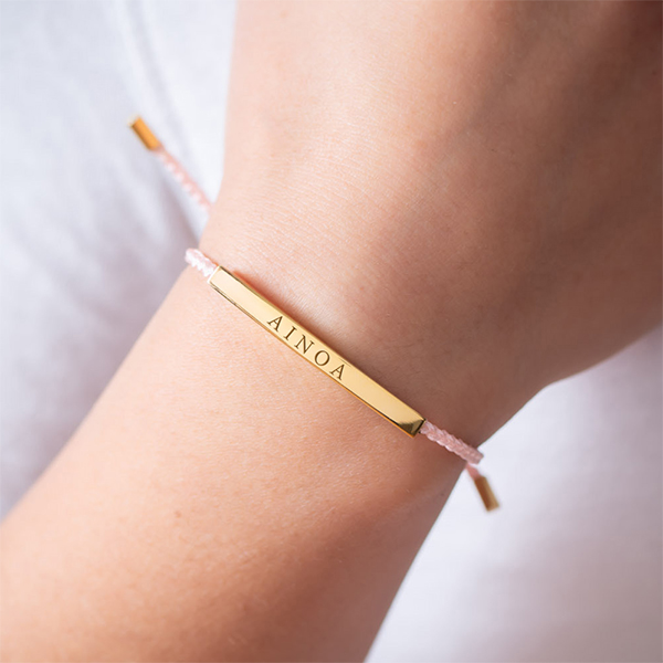 Pulsera de Mujer Trenzada con Texto personalizado