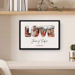 Miniatura de Póster Diseño LOVE con Fecha y Nombres personalizados