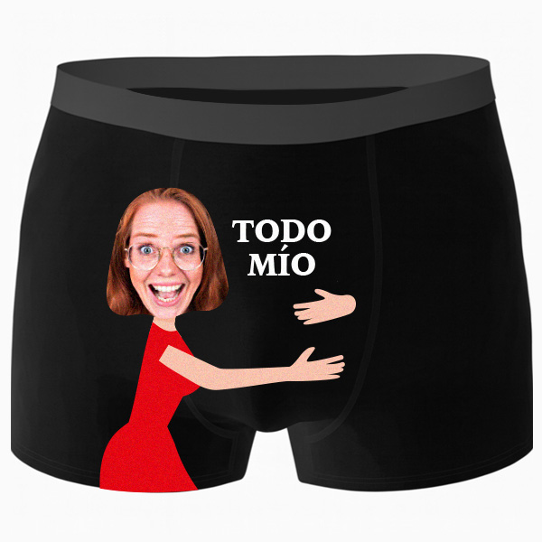 Calzoncillo con Frase "Todo Mío" y Foto personalizada
