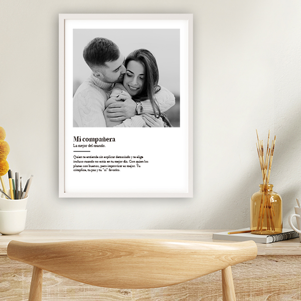 Póster Significado del Amor con Foto y Texto personalizado