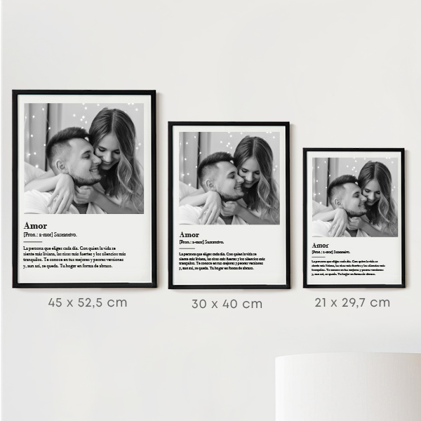 Póster Significado del Amor con Foto y Texto personalizado