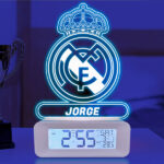 Reloj Despertador con Luz Escudo Real Madrid personalizado Miniatura de Reloj Despertador con Luz Escudo Real Madrid personalizado