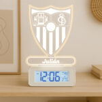 Miniatura de Reloj Despertador con Luz Escudo Sevilla personalizado