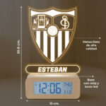 Miniatura de Reloj Despertador con Luz Escudo Sevilla personalizado