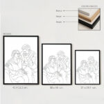Miniatura de Póster con Ilustración Lineal de Foto personalizada