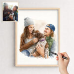 Miniatura de Póster con Ilustración en Acuarela de Foto personalizada