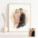 Miniatura de Póster con Ilustración en Acuarela de Foto personalizada