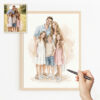 Póster con Ilustración en Acuarela de Foto personalizada