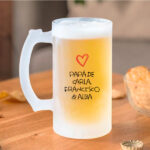 Jarra de Cerveza con Corazón y Texto para Papá personalizado Miniatura de Jarra de Cerveza con Corazón y Texto para Papá personalizado