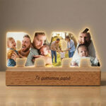 Placa Papá con Fotos y Base personalizada Miniatura de Placa Papá con Fotos y Base personalizada