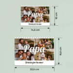 Miniatura de Puzle de Bloques Papá con Collage 4 Fotos personalizadas