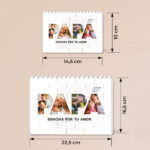 Miniatura de Puzle de Bloques Papá con Fotos y Texto personalizado