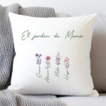Cojín el Jardín de Mamá con Nombres personalizados Miniatura de Cojín el Jardín de Mamá con Nombres personalizados