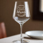 Miniatura de Copa de Vino para la Mejor Mamá con Nombre personalizado