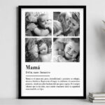 Miniatura de Póster Definición de Mamá en Blanco y Negro con Fotos Personalizadas