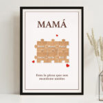 Miniatura de Póster Puzzle para Mamá con Nombres Personalizados