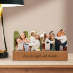 Placa Mamá con Base de Madera y Foto personalizada Miniatura de Placa Mamá con Base de Madera y Foto personalizada