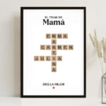 Miniatura de Póster Scrabble con Nombres personalizados