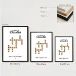 Miniatura de Póster Scrabble con Nombres personalizados