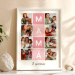 Miniatura de Póster Mamá con Cuadros Rosa y Fotos personalizadas