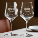 Copa de Vino para Papá con Nombre y Texto personalizado Miniatura de Copa de Vino para Papá con Nombre y Texto personalizado