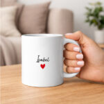 Miniatura de Taza con Texto, Corazones y Nombres personalizados
