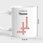 Miniatura de Taza con diseño Scrabble con Nombres personalizados