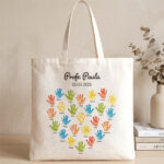 Tote Bag para Profes con Manos y Nombres personalizados Miniatura de Tote Bag para Profes con Manos y Nombres personalizados