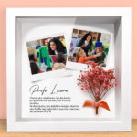 Marco con Flores y Fotos Polaroid personalizadas Miniatura de Marco con Flores y Fotos Polaroid personalizadas