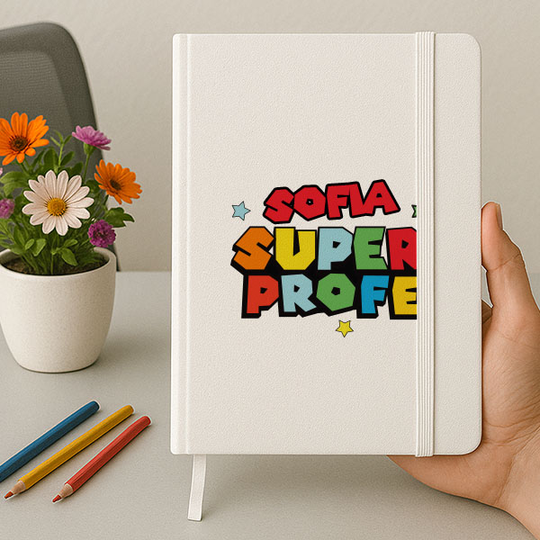 Libreta Super Profe con Nombres personalizados