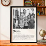 Miniatura de Póster Definición de Profe en Blanco y Negro con Fotos personalizadas