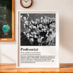 Miniatura de Póster Definición de Profe en Blanco y Negro con Fotos personalizadas