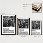 Miniatura de Póster Definición de Profe en Blanco y Negro con Fotos personalizadas