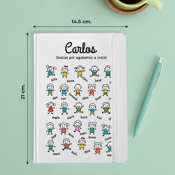 Libreta con Muñequitos y Nombres personalizados