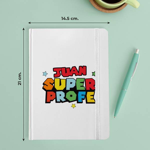 Libreta Super Profe con Nombres personalizados