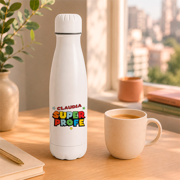 Botella Super Profe con Nombres personalizados