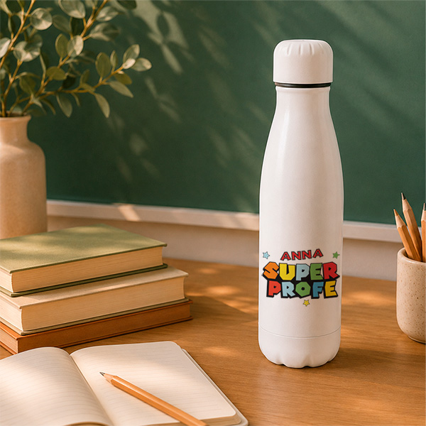 Botella Super Profe con Nombres personalizados