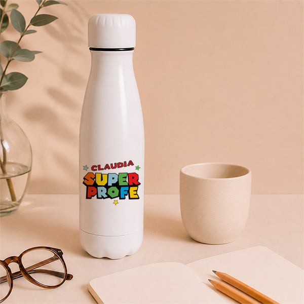 Botella Super Profe con Nombres personalizados