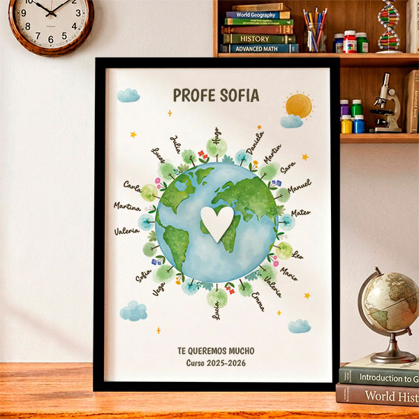 Póster Planeta con Nombres personalizados