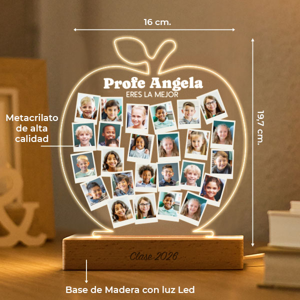 Lámpara Manzanas con Fotos Polaroid personalizadas
