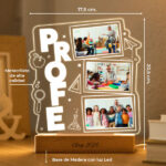 Miniatura de Lámpara para Profe con 3 Fotos personalizadas