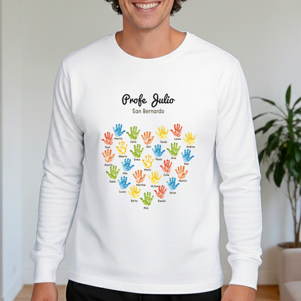 Camiseta Manos para Profes con Nombres personalizados