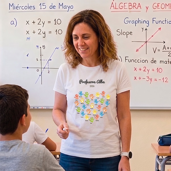 Camiseta Manos para Profes con Nombres personalizados