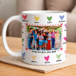 Taza para Profes con Corazones y Foto personalizada Miniatura de Taza para Profes con Corazones y Foto personalizada
