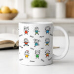Miniatura de Taza con Muñequitos y Nombres personalizados
