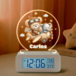 Reloj Despertador Aviador con Luz y Nombre personalizado Miniatura de Reloj Despertador Aviador con Luz y Nombre personalizado
