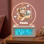 Miniatura de Reloj Despertador Aviador con Luz y Nombre personalizado